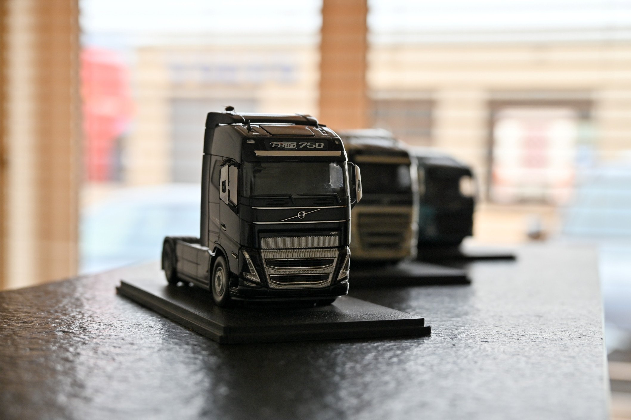 Diensten van Derma Trucks Miniatuurtrucks als visuele weergave van de dienstverlening.
